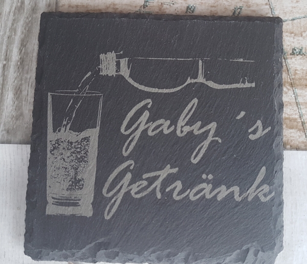 Getränkeuntersetzer aus Schiefer
