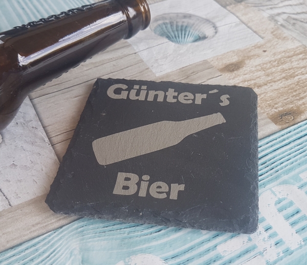 Getränkeuntersetzer aus Schiefer